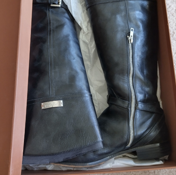 Coach Micha Round Toe knee high black leather boots US8 - Picture 5 of 5